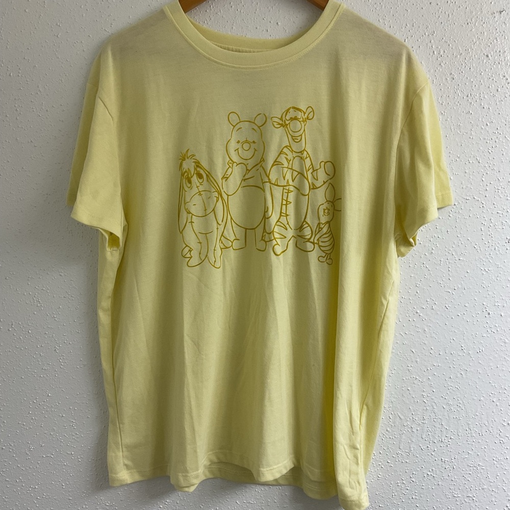 Winnie the Pooh and Friends Disney T-shirt Light Yellow Size XXL